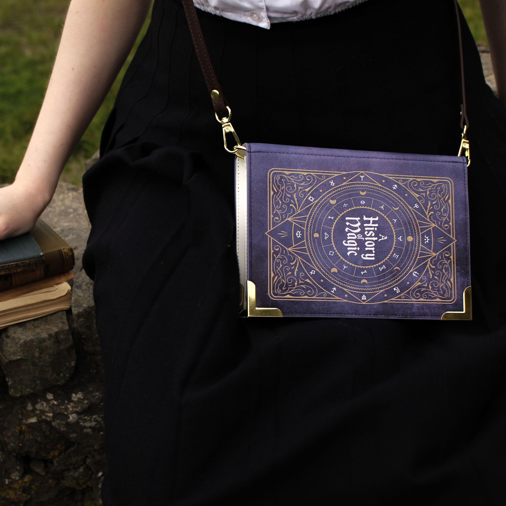 Enchanted Vintage Book Crossbody Bag - Harry Potter Inspired Magic Themed Handbag for Women & Teens | Perfect for Cosplay, Halloween, and Fantasy Events