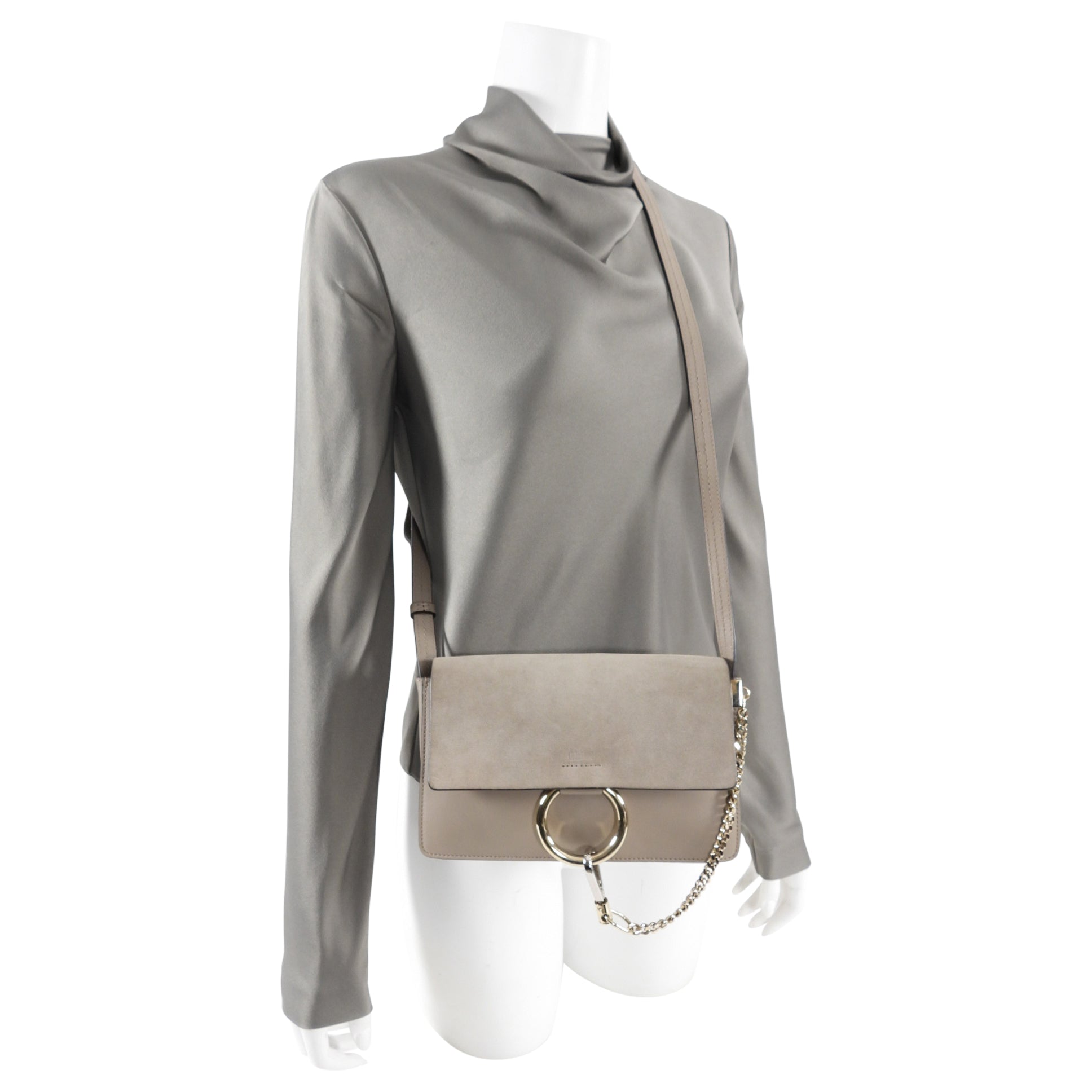 Chloe Faye Small Crossbody Bag in Light Taupe - Stylish Leather Shoulder Bag for Women | Perfect for Work, Travel & Everyday Use