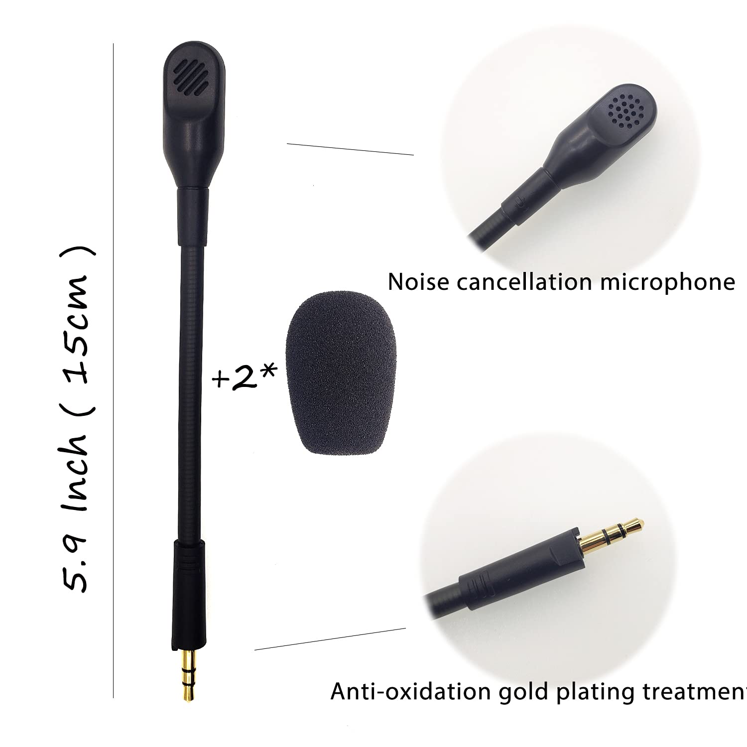 Razer Barracuda X Wireless Gaming Headset Replacement Microphone - Detachable Noise Cancelling Mic for PC, Mobile & PS5 | Perfect for Streaming, Gaming & Online Meetings