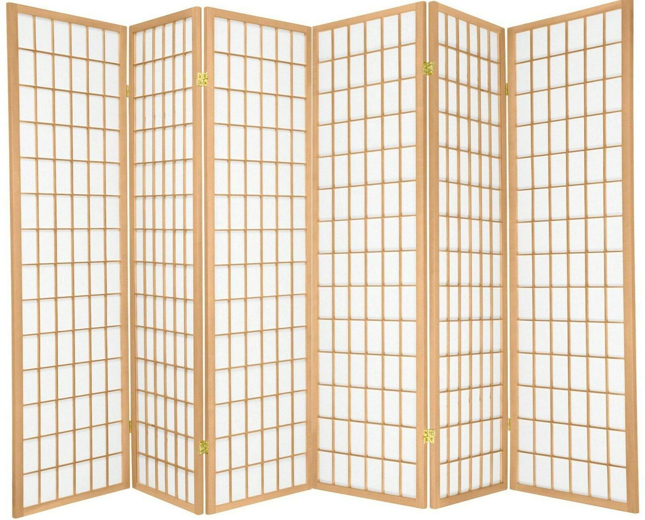 Legacy Decor 6-Panel Japanese Shoji Style Room Divider - 71