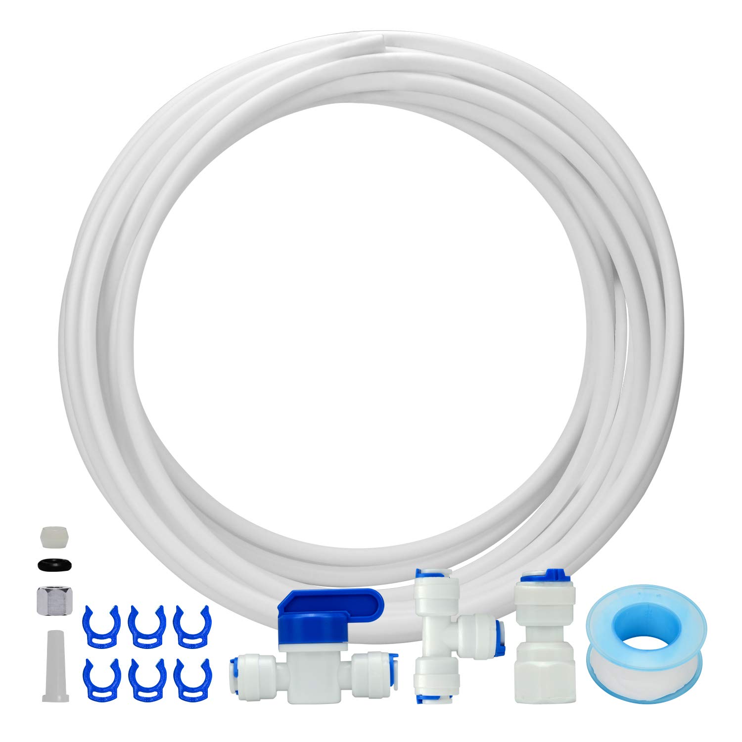 FS-TFC Ice Maker Installation Kit & Fridge Water Line Connection - Compatible with Reverse Osmosis Systems, Refrigerators & Water Filters - Perfect for Home Kitchen, Office & RV Use