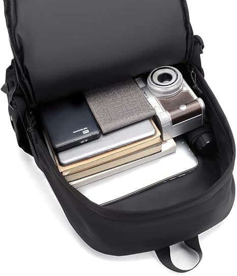 Stylish Casual Aesthetic Backpack for Women & Men - Lightweight Travel Backpack, School Bookbag, Laptop Bag (Black) - Perfect for College, Work, Travel & Everyday Use