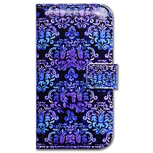 Vintage Blue Purple Flower Style