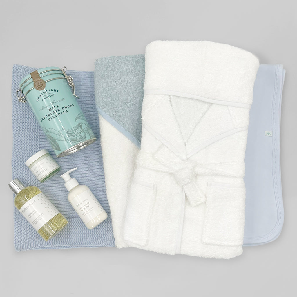 Premium Blue Welcome to the World Baby Gift Hamper - Perfect for Newborns, Baby Showers & Hospital Visits