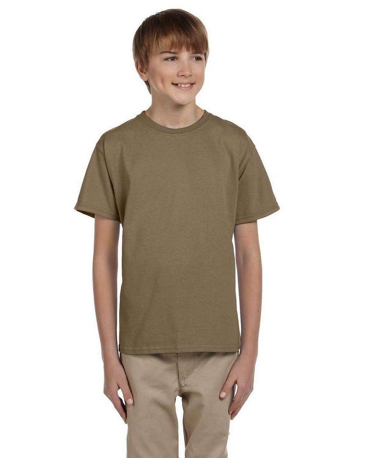 Fruit of the Loom Youth 5 oz. 100% Heavy Cotton HD T-Shirt - Soft & Durable Kids Tee for School, Play & Everyday Wear
