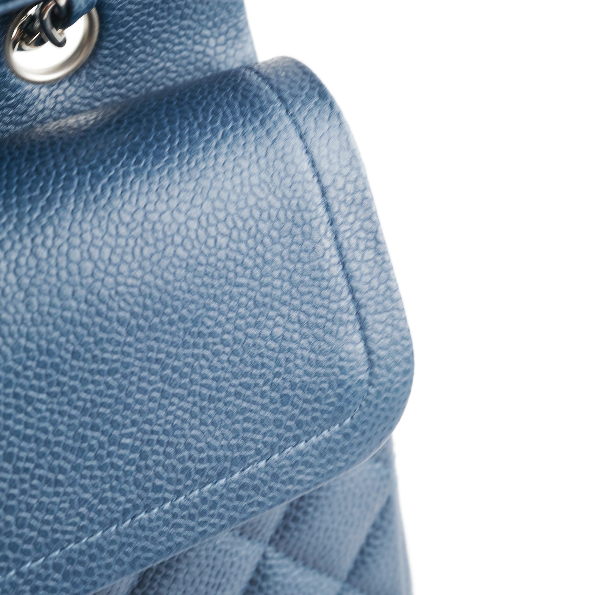 Chanel Medium/Large Double Classic Flap Bag in Navy Caviar Leather - Perfect for Work, Evening Events & Luxury Fashion Accessories