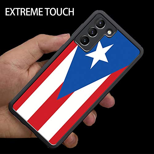 Samsung Galaxy S21 Case with Puerto Rican Flag Design - Shockproof TPU Protective Phone Cover for Impact Protection | Perfect for Travel, Daily Use & Showcasing Puerto Rican Pride