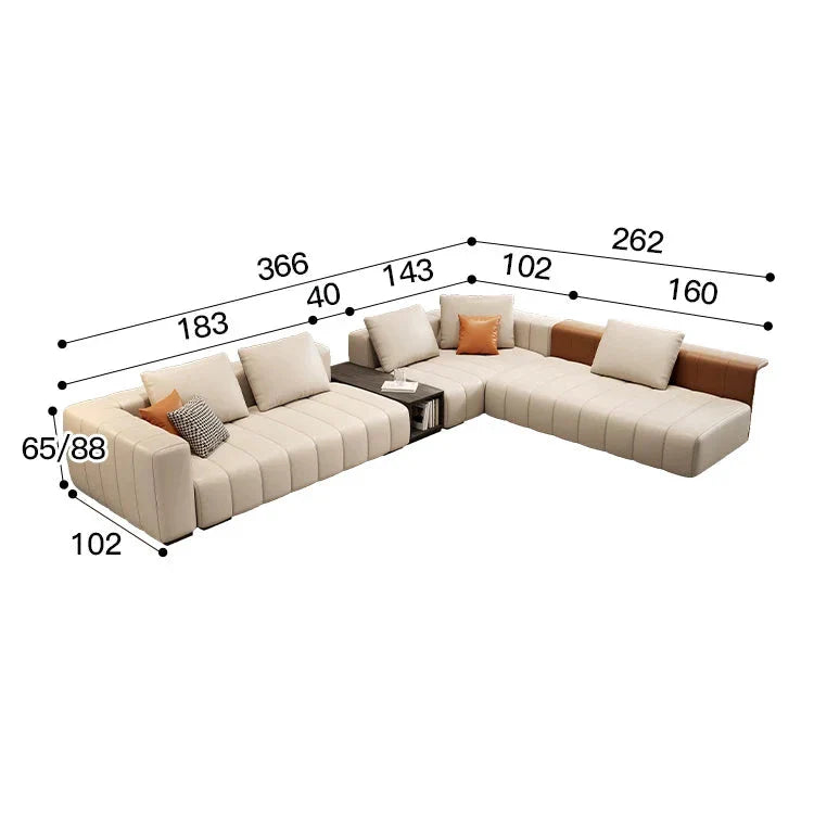 Luxury Modular Sectional Leather Sofa – Premium Comfort, Timeless Design & Durable Quality for Living Room, Home Theater & Office Lounge