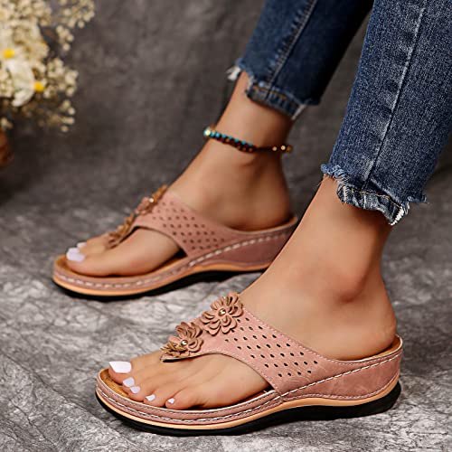 Pink-womens Sandals Comfortable Dressy