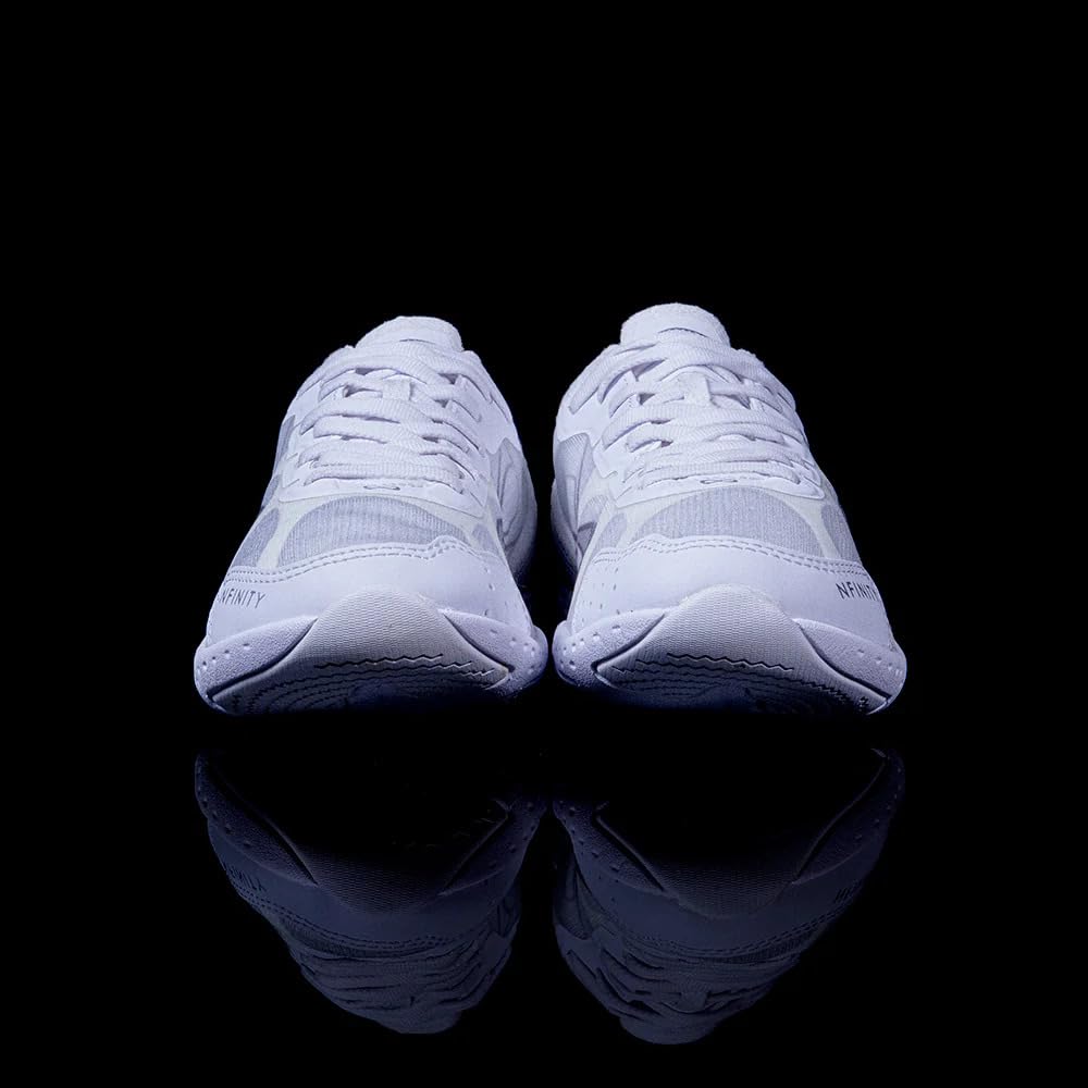 Nfinity Alpha White Cheerleading Shoes - Lightweight & Supportive for Competitive Cheer, Dance, and Gymnastics - Perfect for Performances, Practices, and Team Events