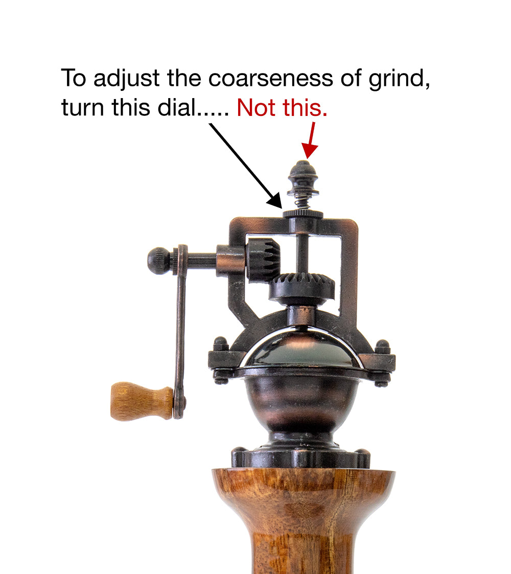 Premium Koa Wood Pepper Grinder - Manual Adjustable Coarseness, Natural Hawaiian Hardwood Spice Mill - Perfect for Kitchen, Dining Table & Gourmet Cooking