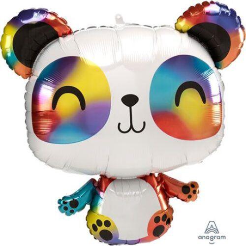 24 Inch Rainbow Panda Foil Balloon for Birthday Party Decorations, Baby Shower, Graduation Celebration & Kids Room Decor - Pack of 1