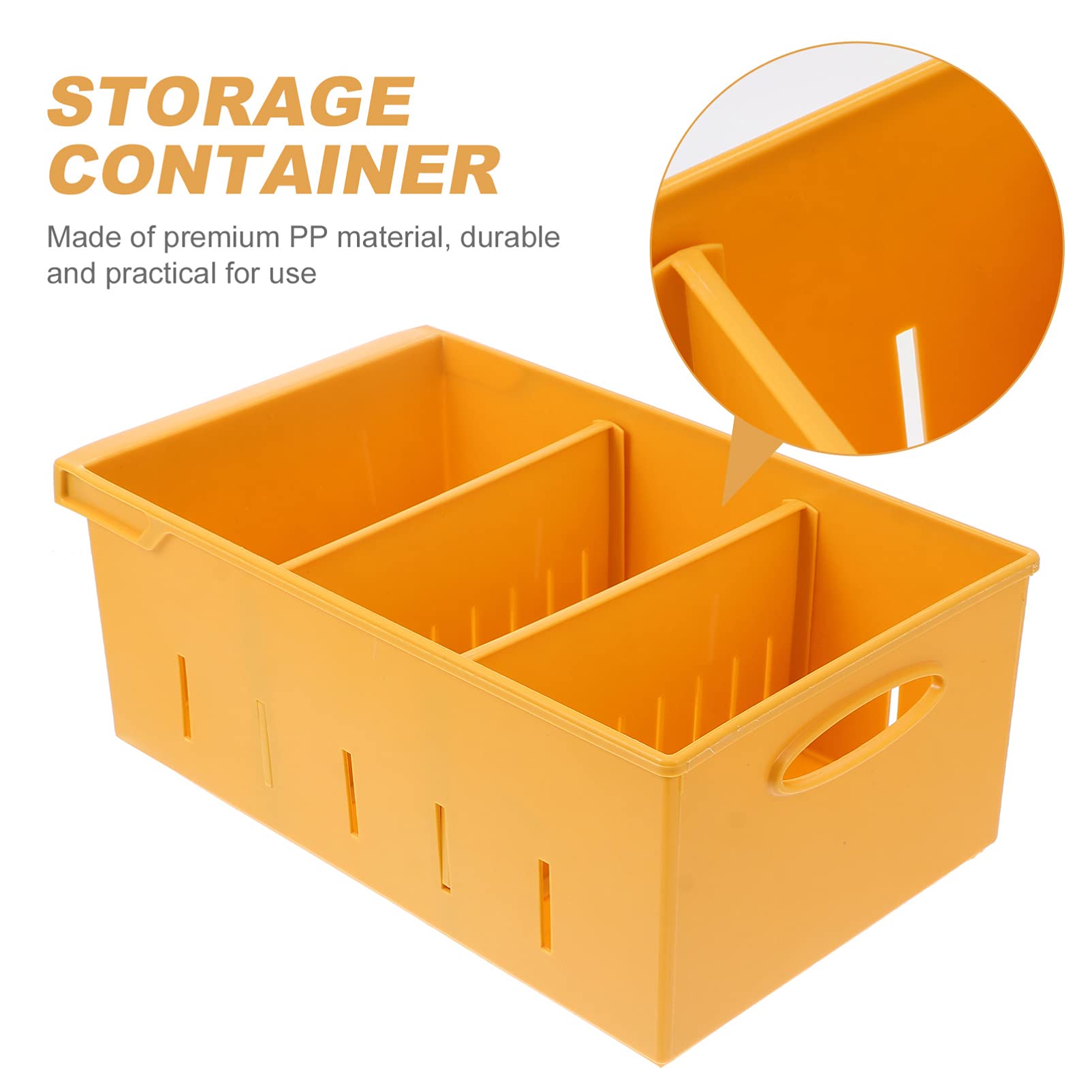 Cabilock 1-Piece Plastic Kitchen Organizer Box - Fruit & Vegetable Storage Basket, Fridge Organizer, Pantry Divider, Tea Storage, Egg Tray - Durable PP Material with Flat Lip (Perfect for Kitchen, Pantry & Refrigerator Organization)