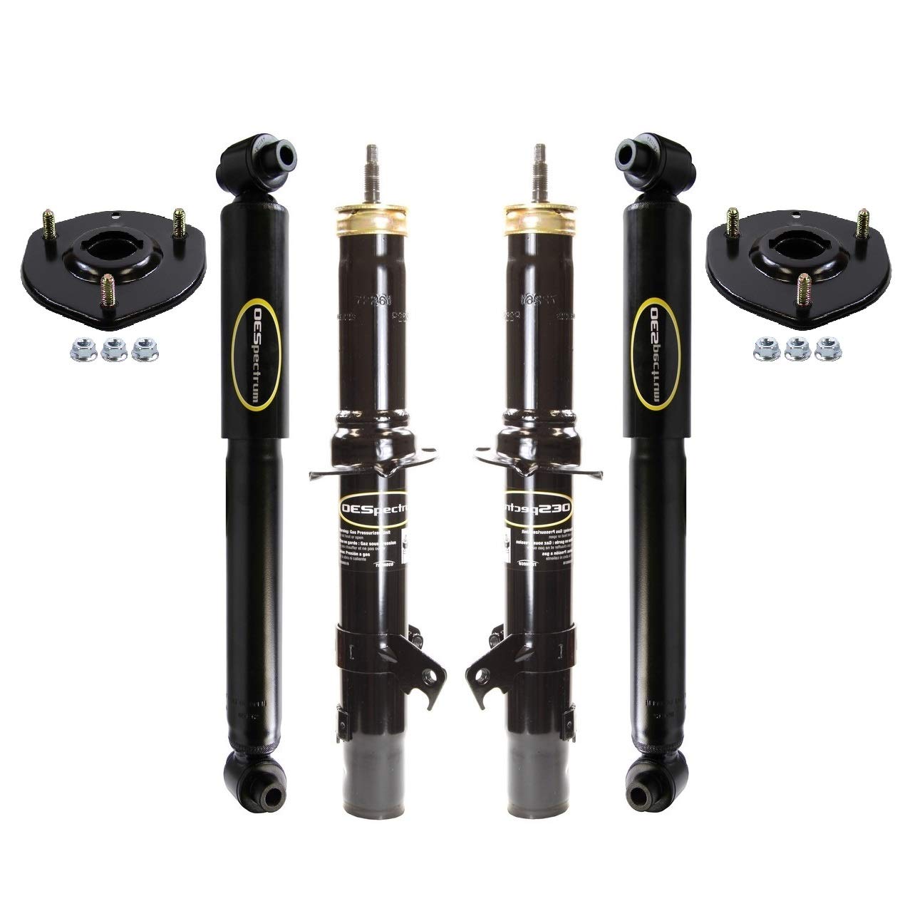 Monroe Front & Rear Struts, Shocks & Mounts Kit - Compatible with 2006-2008 Mazda 6 & Ford Fusion - Smooth Ride & Enhanced Handling - Perfect for Daily Commuting & Road Trips