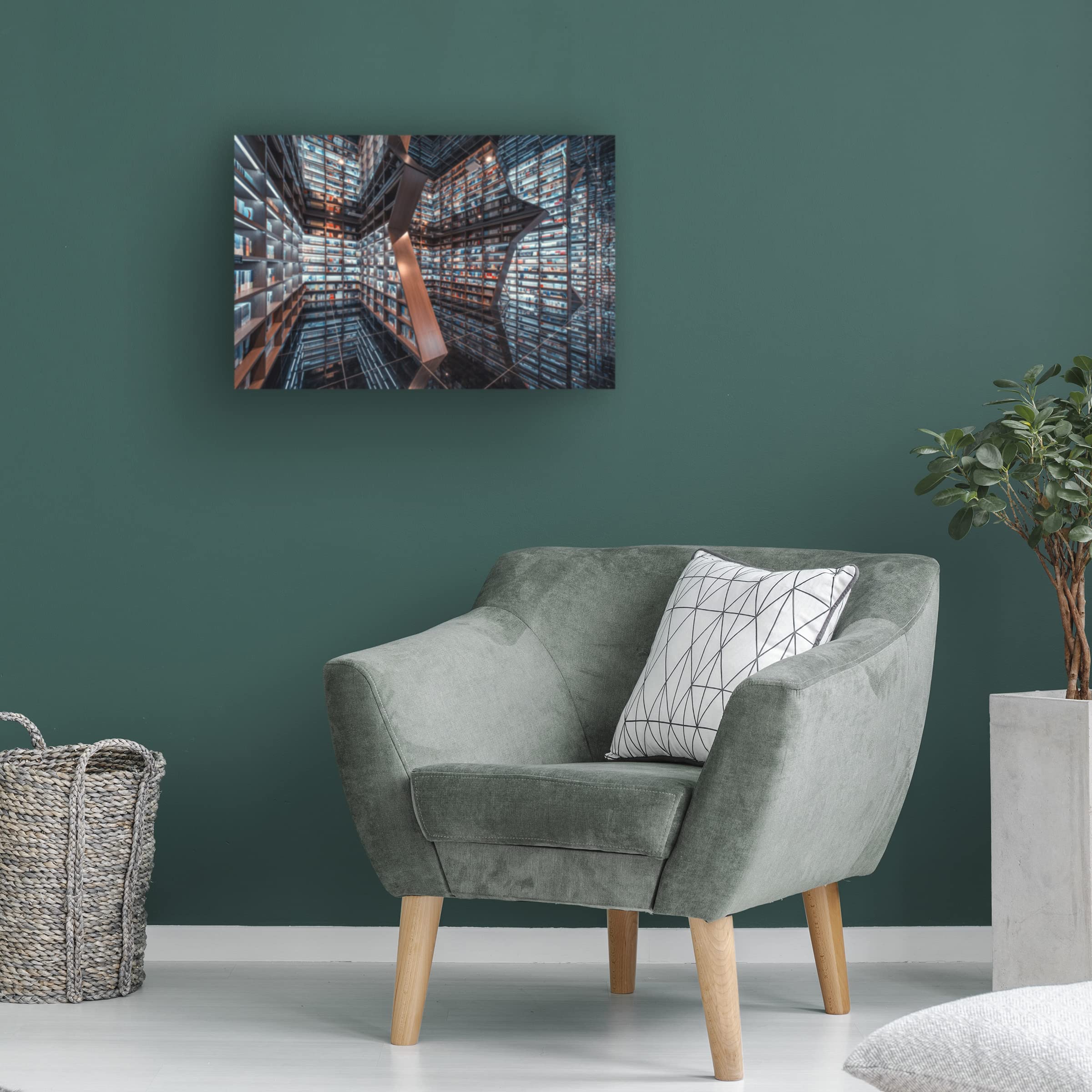 Trademark Fine Art 'Cool Bookstore' Canvas Wall Art Print by Tianqi - Perfect for Living Room, Bedroom & Office Decor