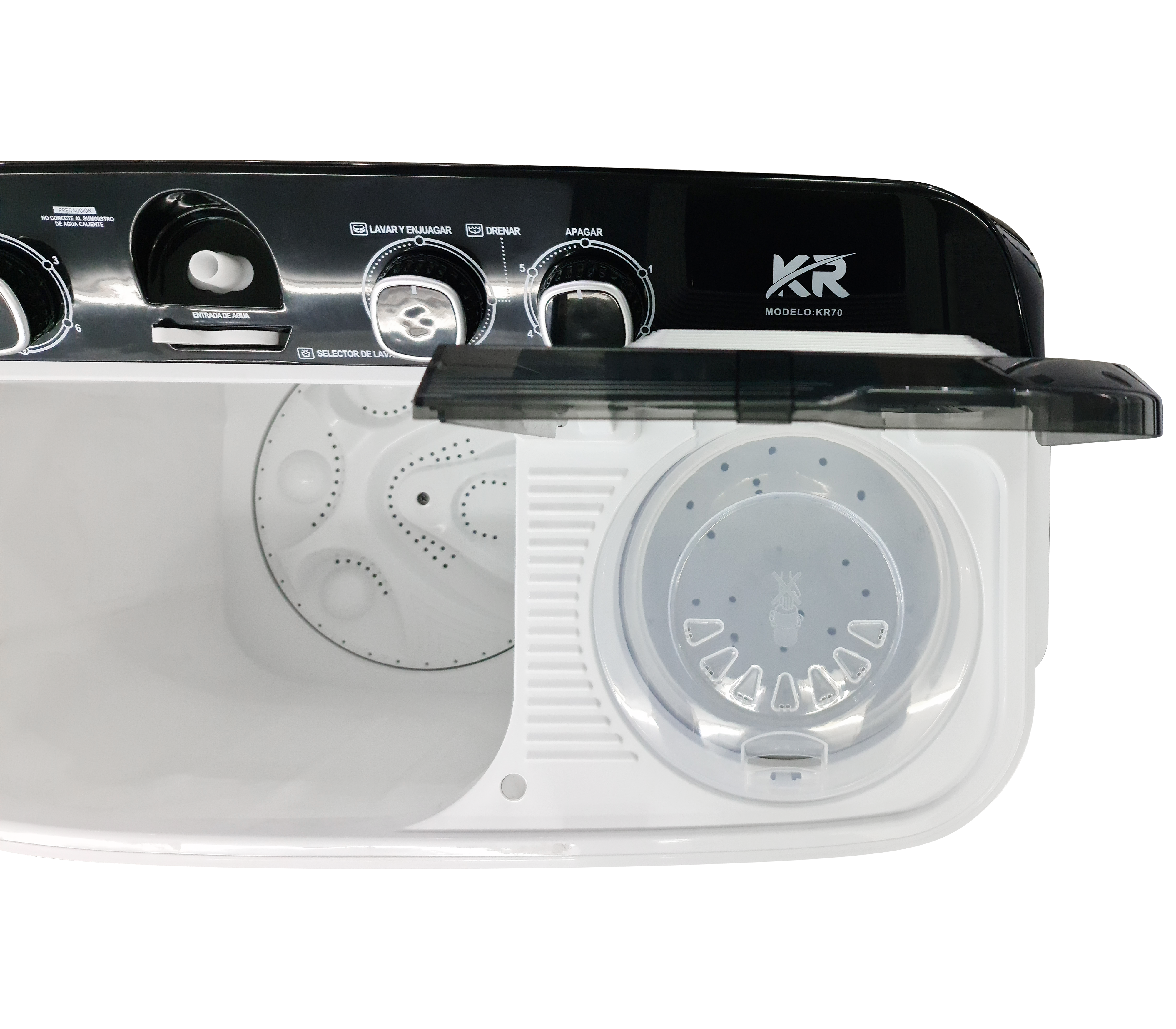 7kg Twin Tub Washing Machine by KR - Perfect for Small Apartments, Dorms & RVs | Fast Spin & Gentle Wash Cycles