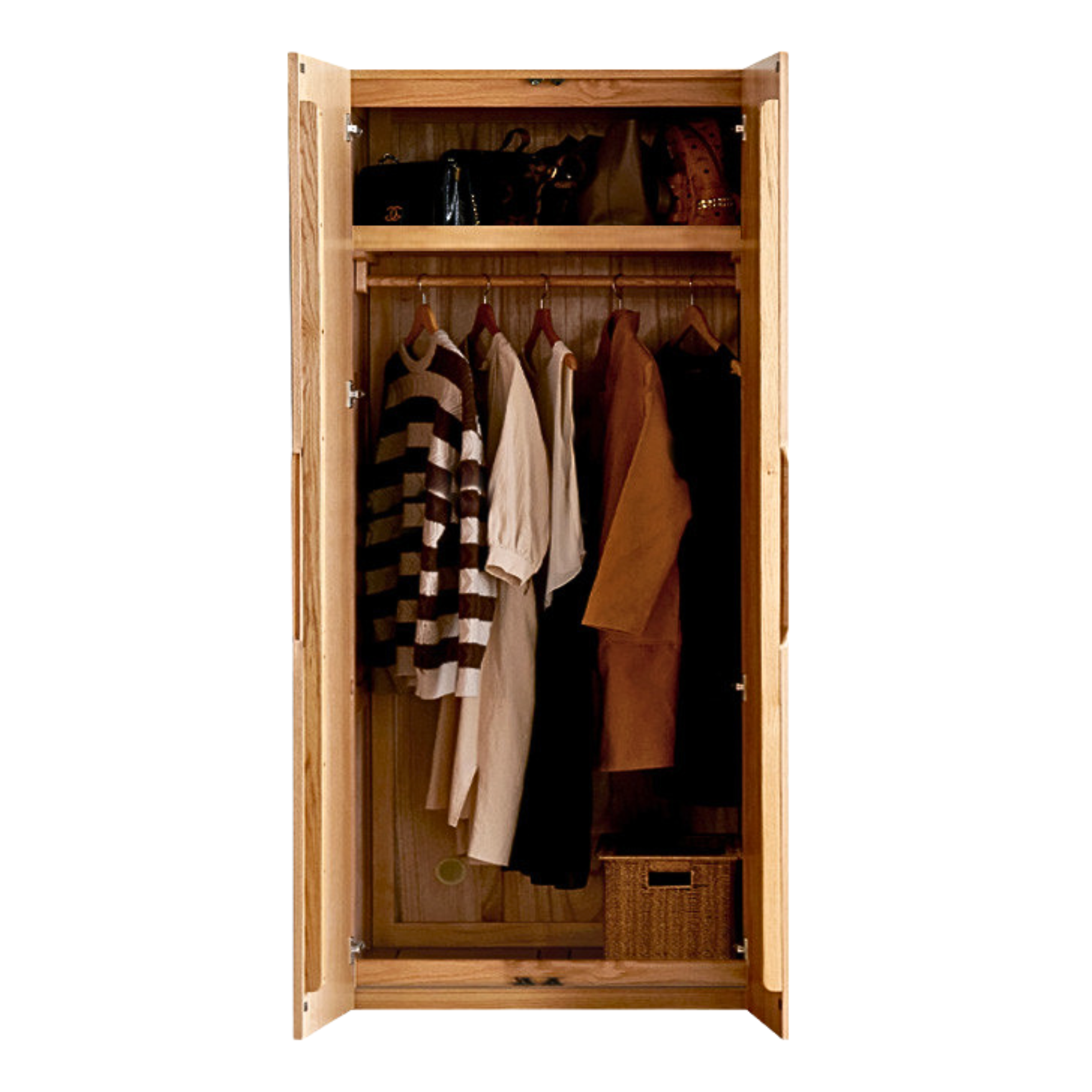 35.4x23.2x78.7 inch / 90x59x200 сm / Natural Wood Color / Type A double door