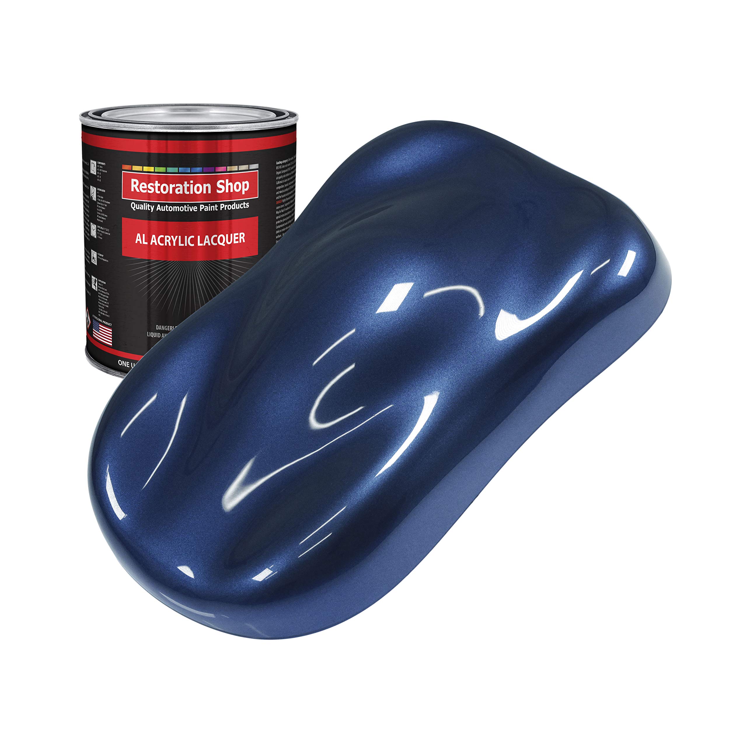 Sapphire Blue Metallic Acrylic Lacquer Auto Paint - Professional Gloss Finish for Cars, Trucks, Guitars & Furniture - Quart Size | Perfect for Automotive Restoration, DIY Projects & Custom Refinishing