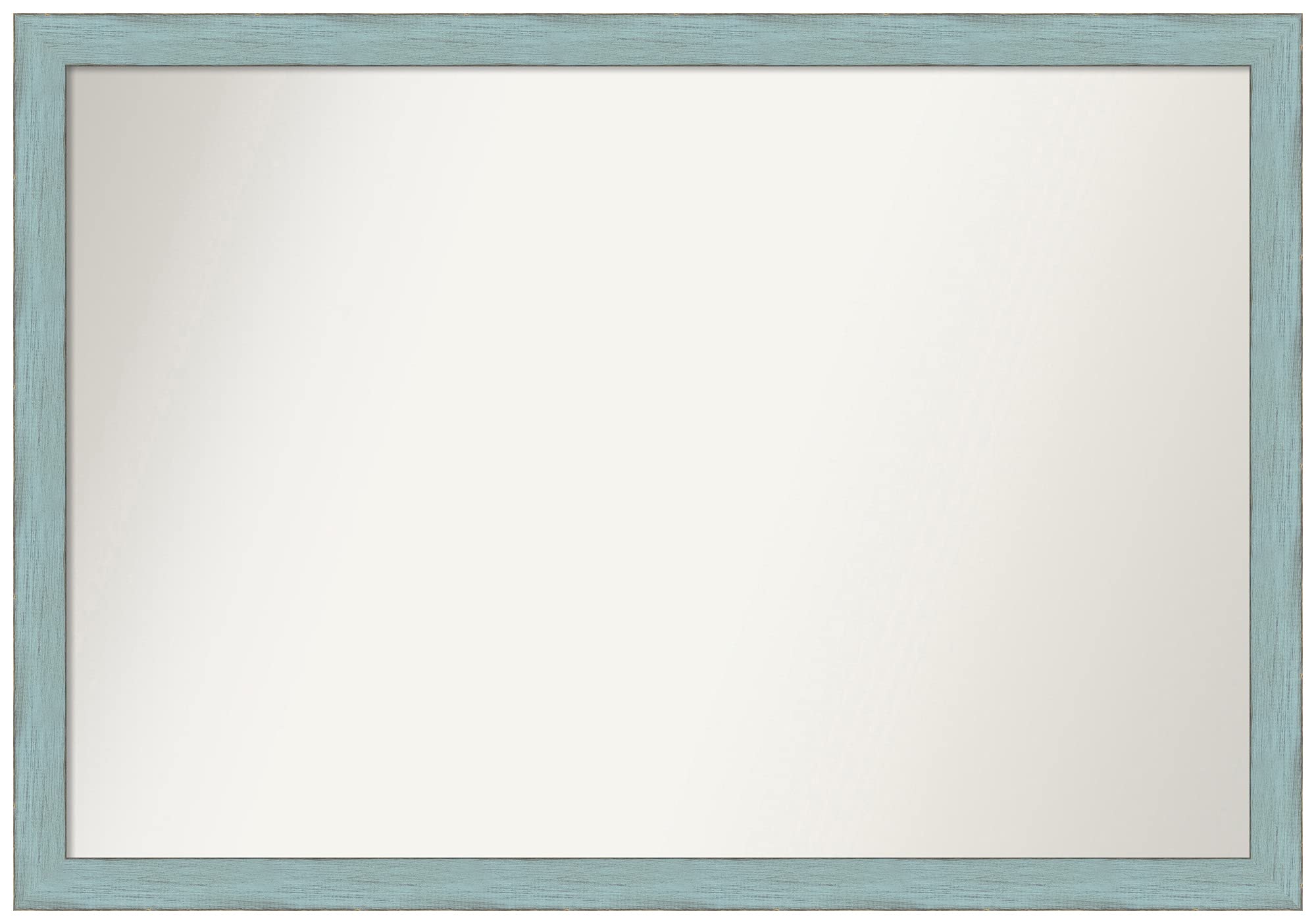 Amanti Art Custom Wall Mirror - 25.25 x 36.25 Inch Sky Blue Rustic Frame, Non-Beveled Edge, Multiple Size Options - Perfect for Bathroom, Bedroom & Living Room Decor