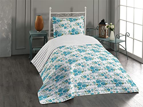 White Teal Fern Green