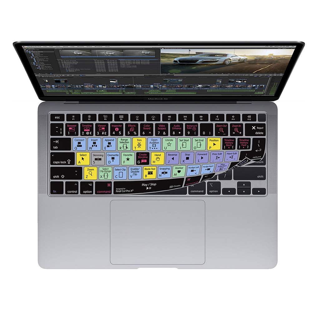 Final Cut Pro Keyboard Cover Skin for MacBook Air 13-inch (2020 & Newer Models) | Silicone Keyboard Protector | Dust & Liquid Resistant | Perfect for Video Editors & Content Creators