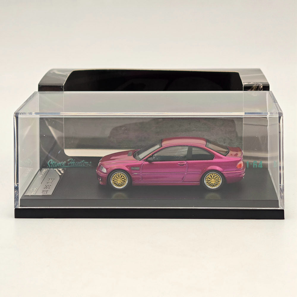 1/64 Scale Street Weapon BMW E46 M3 High Rev Series Purple Diecast Model Car - Collectible Toy Car for Display, Racing Games & Gift Giving