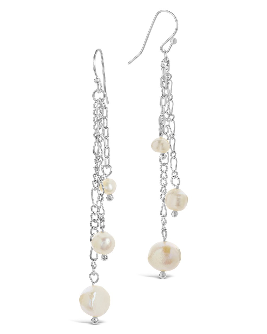 Elegant Mixed Chain Link Pearl Dangle Earrings for Women - Vintage Boho Chic Jewelry Gift for Party, Wedding & Everyday Wear