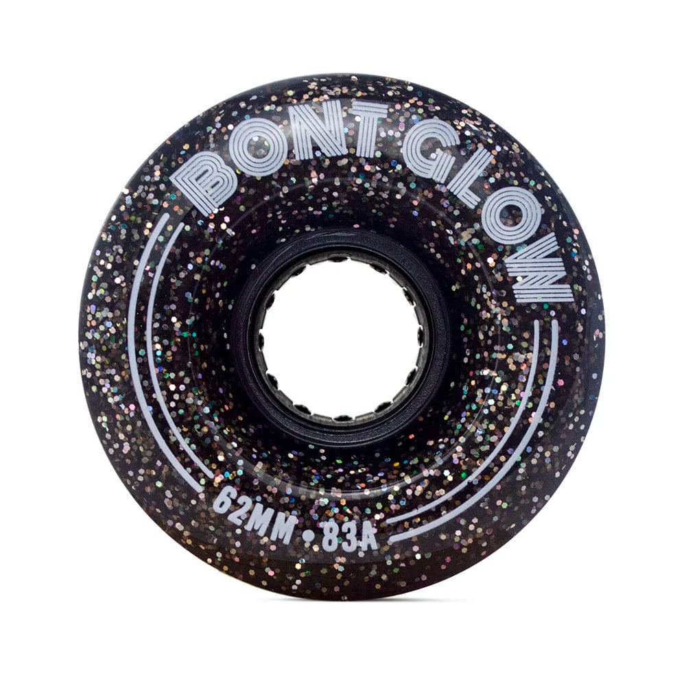 Bont Glow LED Quad Roller Skating Wheels - 4 Pack Set for Night Skating, Rink, and Outdoor Use