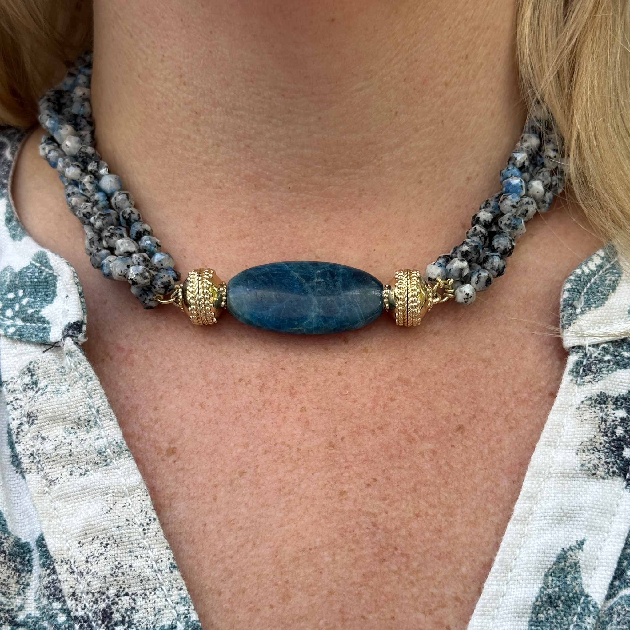 Clara Williams Blue Apatite Oval Pendant Necklace - Elegant Gemstone Jewelry for Women, Perfect for Weddings & Special Occasions