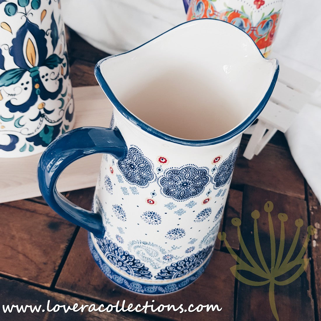 Vibrant Colorful Glass Pitchers - 50% Off Clearance Sale - Perfect for Iced Tea, Lemonade & Summer Beverages