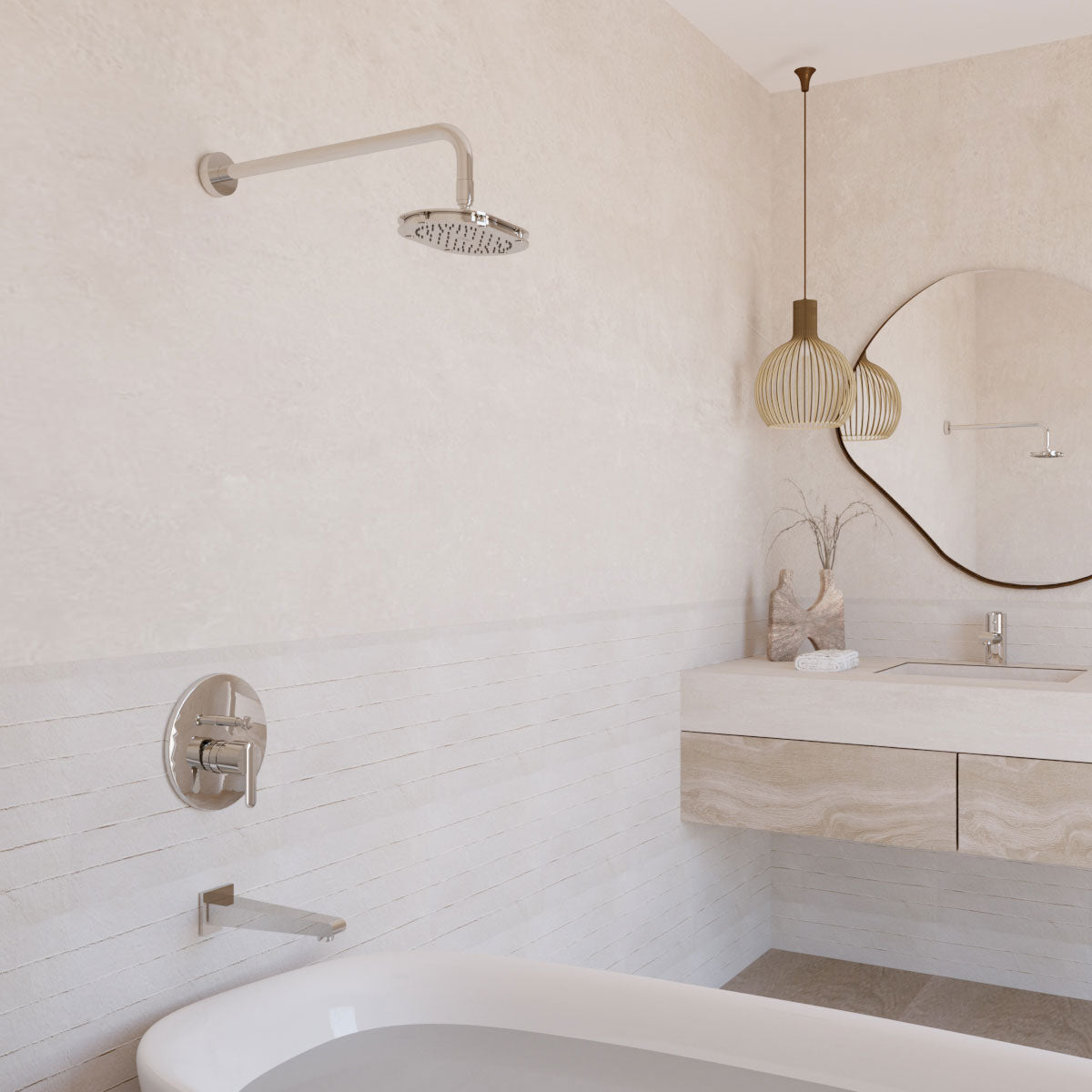 Helvex Premier 5”X8” High Pressure Shower Head - UH 3005 WOA - Perfect for Spa-Like Bathroom Experience & Water Saving