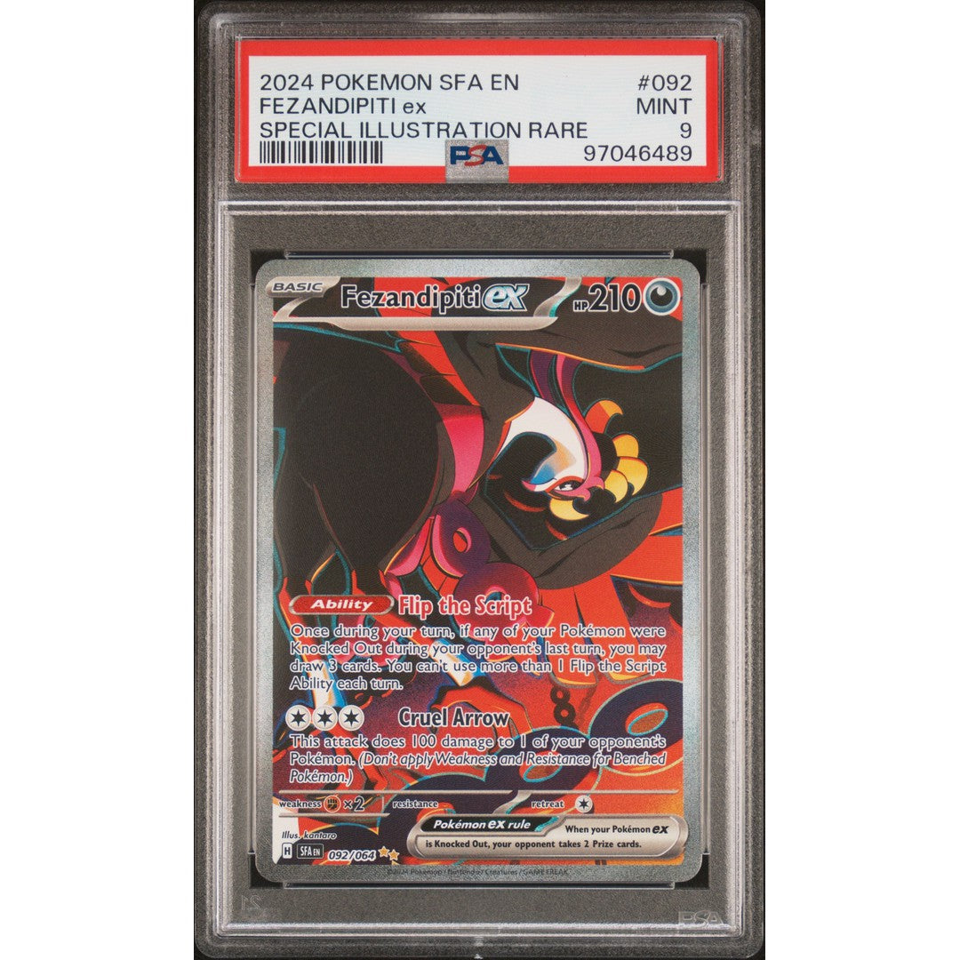2024 Pokemon Shrouded Fable Fezandipiti 092/064 PSA 9 Graded Card - Rare Collectible for Pokemon TCG Players & Fans - Perfect for Gaming, Trading and Display