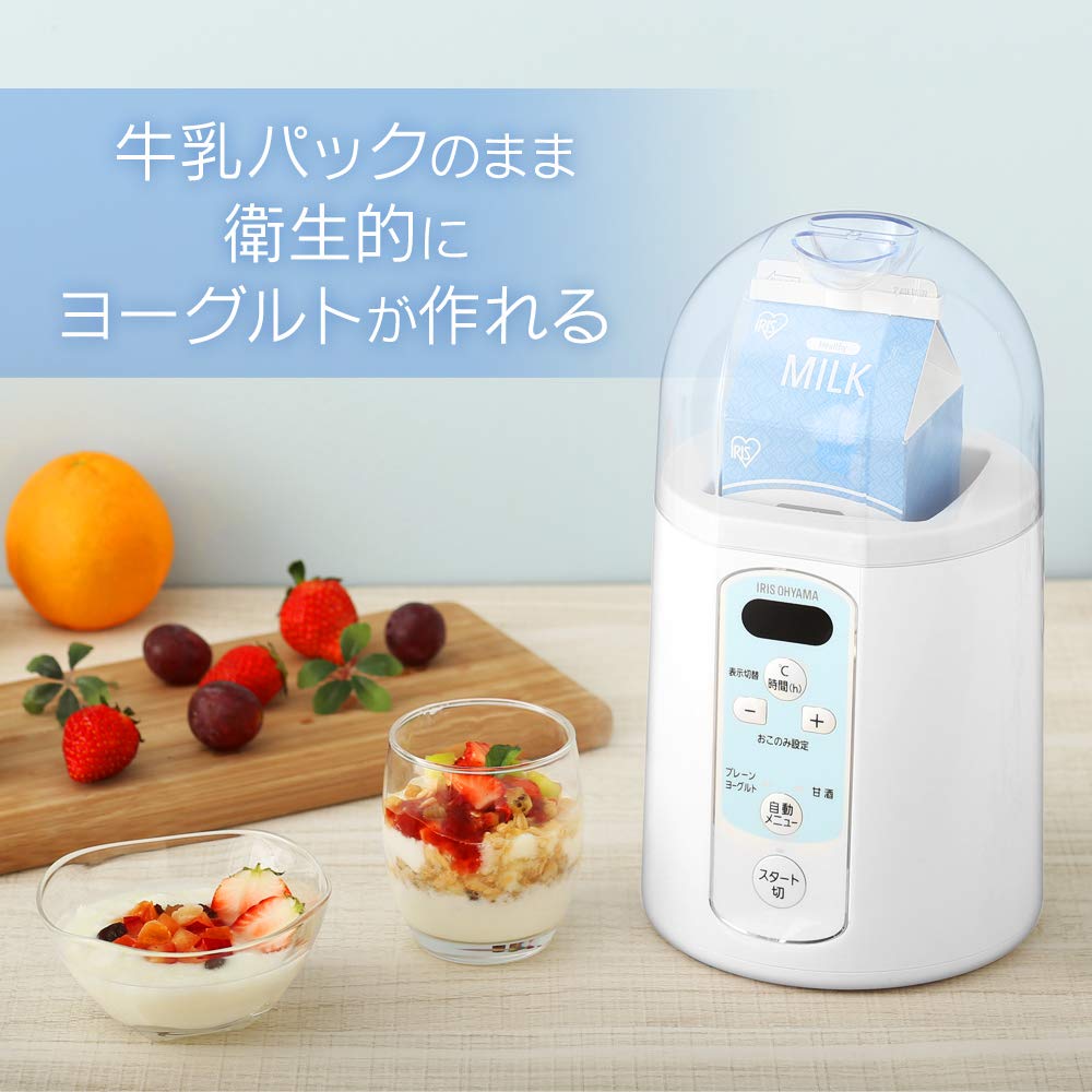 IRIS OHYAMA KYM-014 White Yogurt Maker Machine - Authentic Japanese Yogurt Maker for Homemade Probiotic Yogurt - Perfect for Healthy Breakfast & Family Snacks
