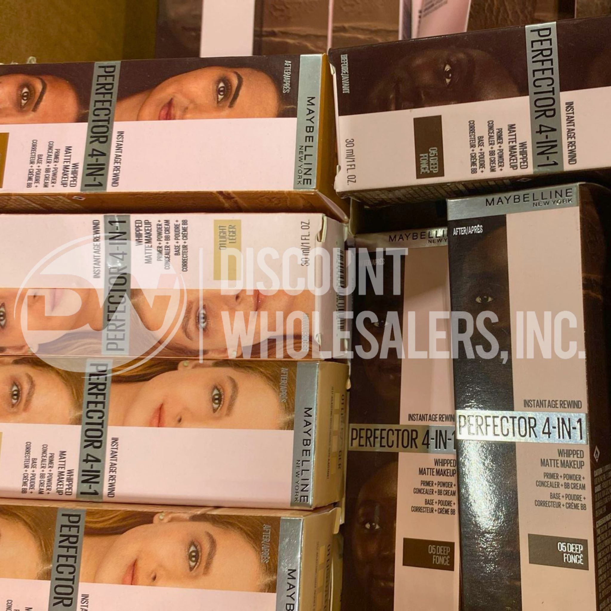 Maybelline Instant Age Rewind Perfector 4-in-1 Whipped Matte Makeup - Primer, Powder, Concealer & BB Cream (1 oz, 35-Piece Lot) for Flawless Skin & Everyday Makeup Routine