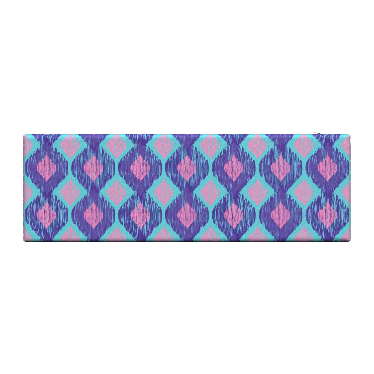 Ambesonne Ikat Bench Pad - Tribal Abstract Print with Smudged Paint Effect, Standard Size 45