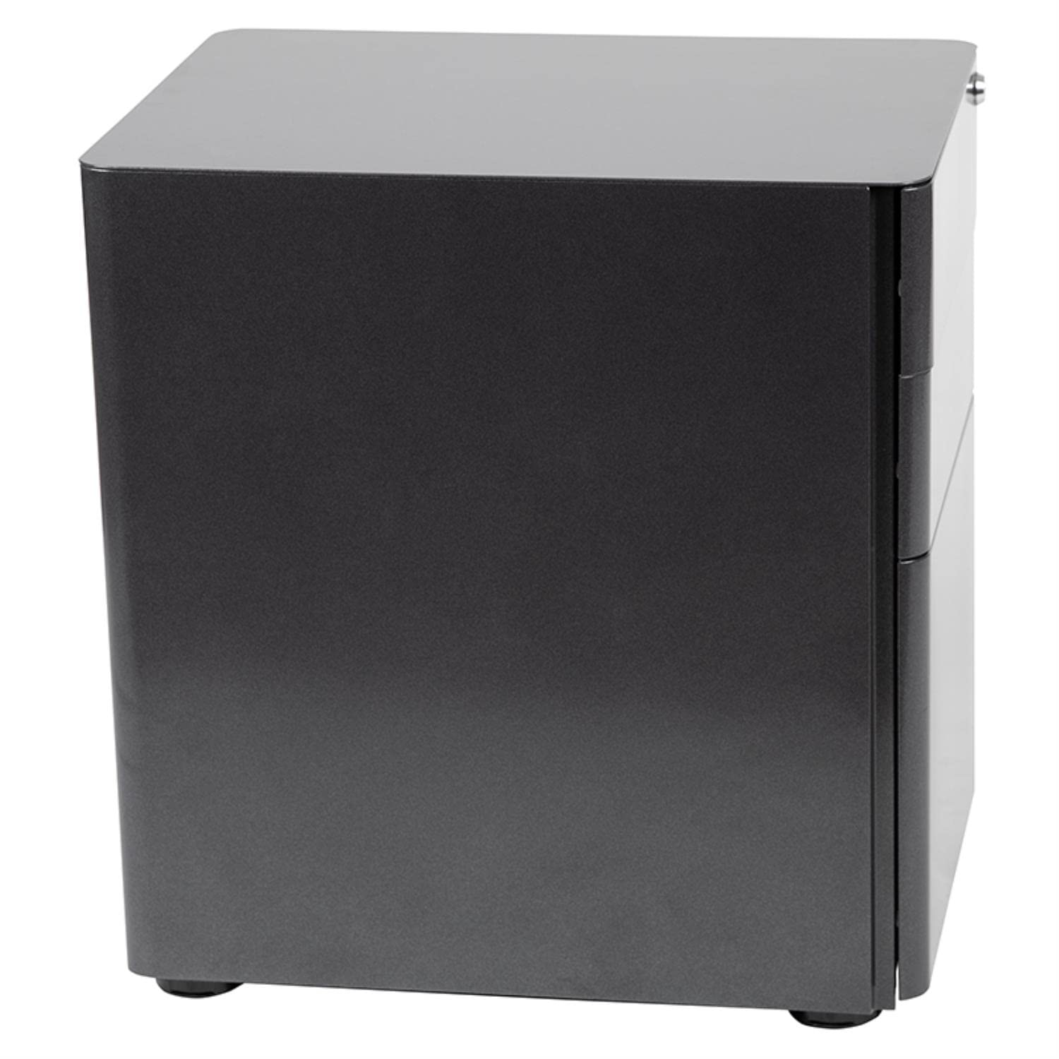 Flash Furniture Warner Modern 3-Drawer Mobile Locking File Cabinet with Anti-Tilt Mechanism - Black Office Storage for Legal & Letter Files - Perfect for Home Office, Corporate Workspaces & Document Organization