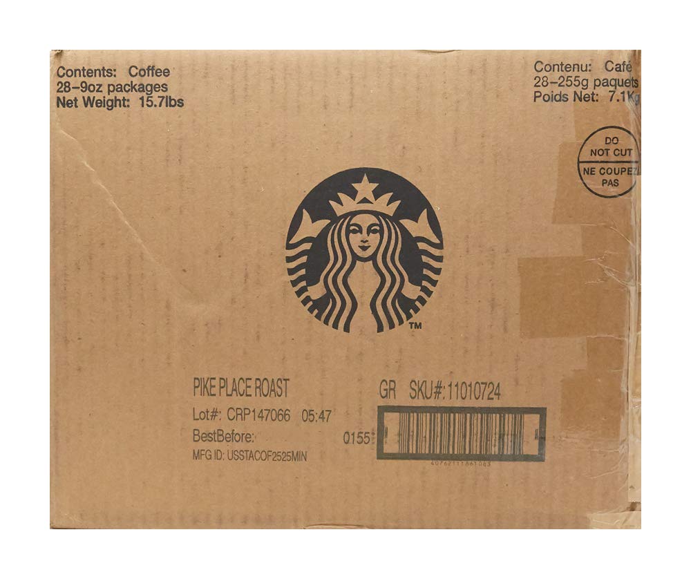 Starbucks Pike Place Roast Medium Roast Ground Coffee - 9 oz (Pack of 28) | Premium Hot Coffee for Home, Office & Gifts | Perfect for Morning Brew, Afternoon Pick-Me-Up & Coffee Lovers