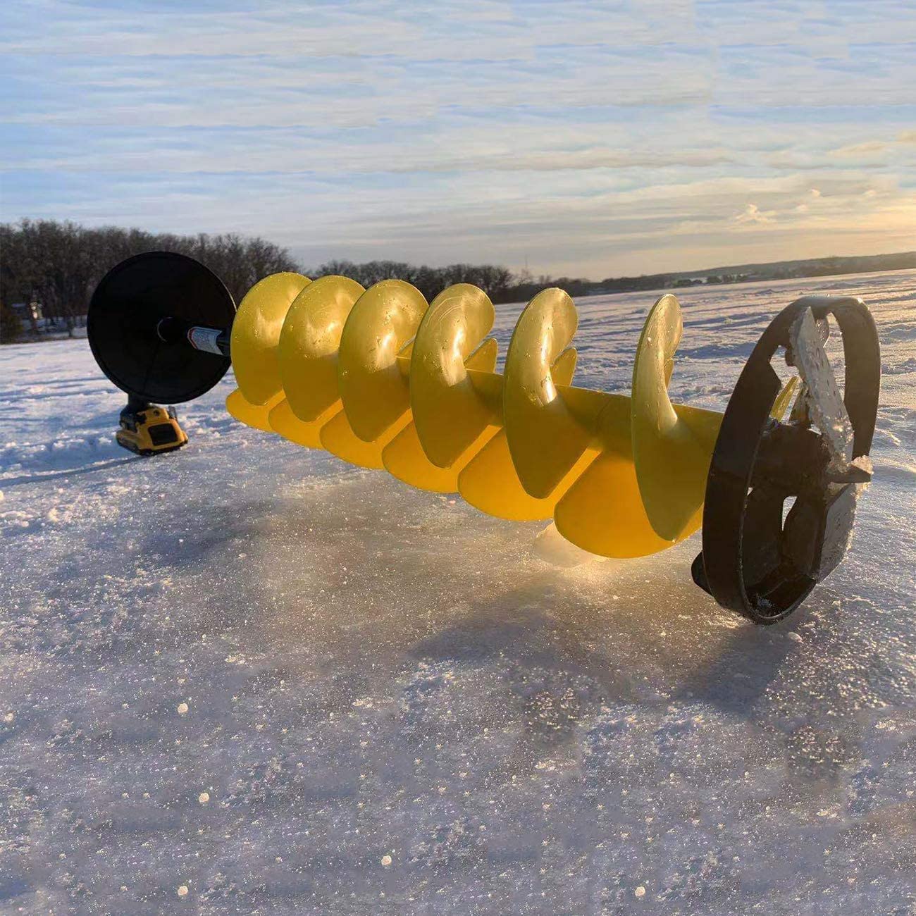 Cordless Nylon Ice Drill Auger with Centering Point Blade - 6