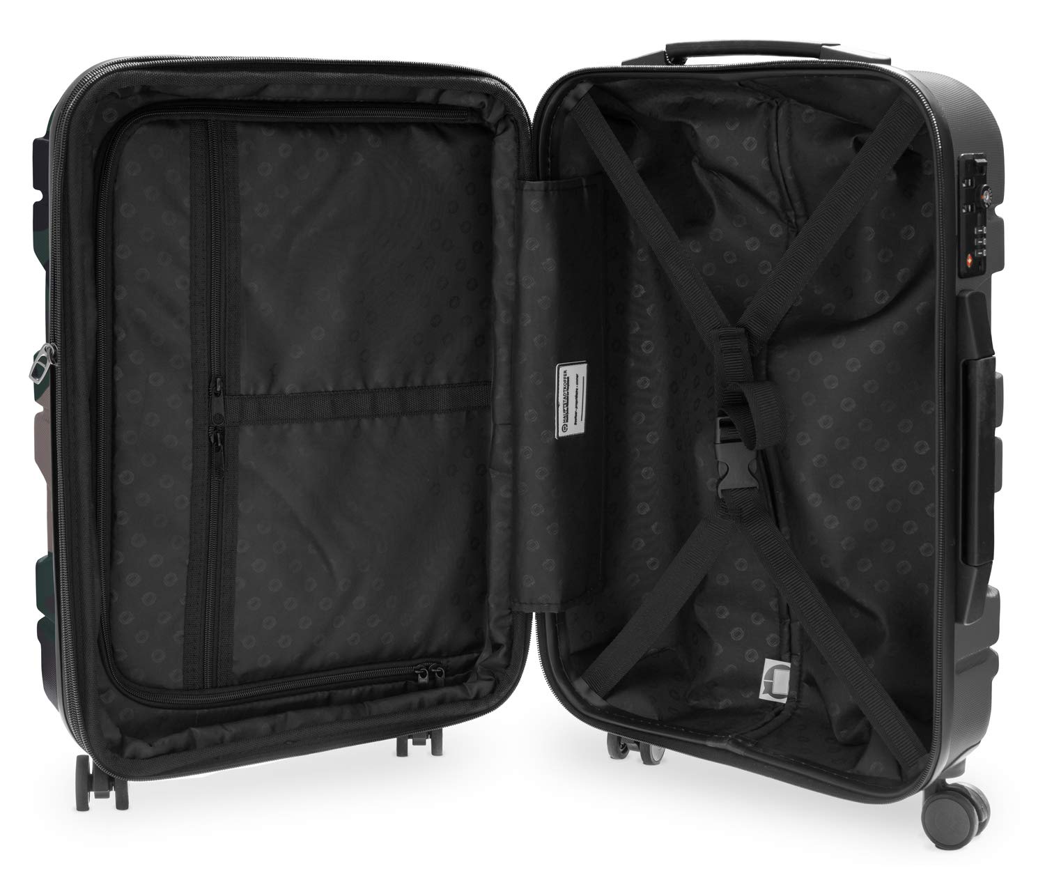 Premium Camouflage Carry-On Luggage 55cm - Lightweight Cabin Suitcase for Business Travel & Weekend Getaways