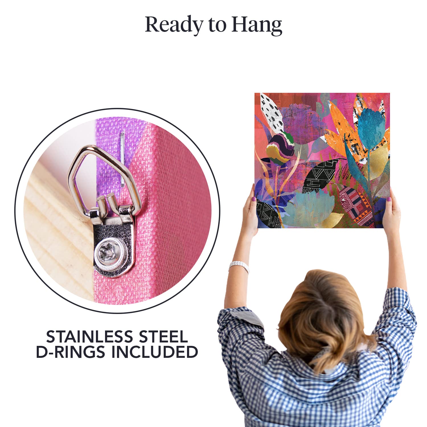 Soft Romance Canvas Wall Art - 37x37 Inch Hand-Painted Fine Art Decor by Artist Nan - Ready to Hang for Living Room, Bedroom, Office & More - Perfect for Home Decor, Wedding Gifts & Interior Design