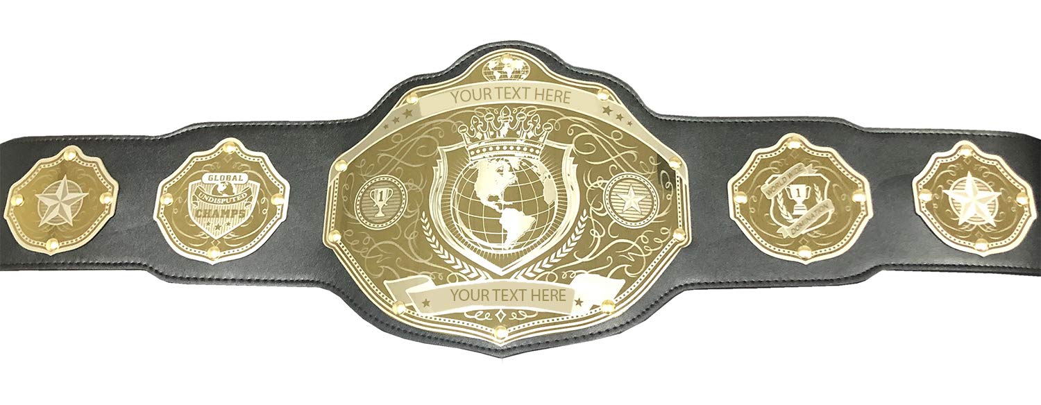 Custom World Championship Wrestling Belt - Personalized Text & Color Options - Fast 2-Day Production - Perfect for Wrestling Events, Awards & Fan Collections