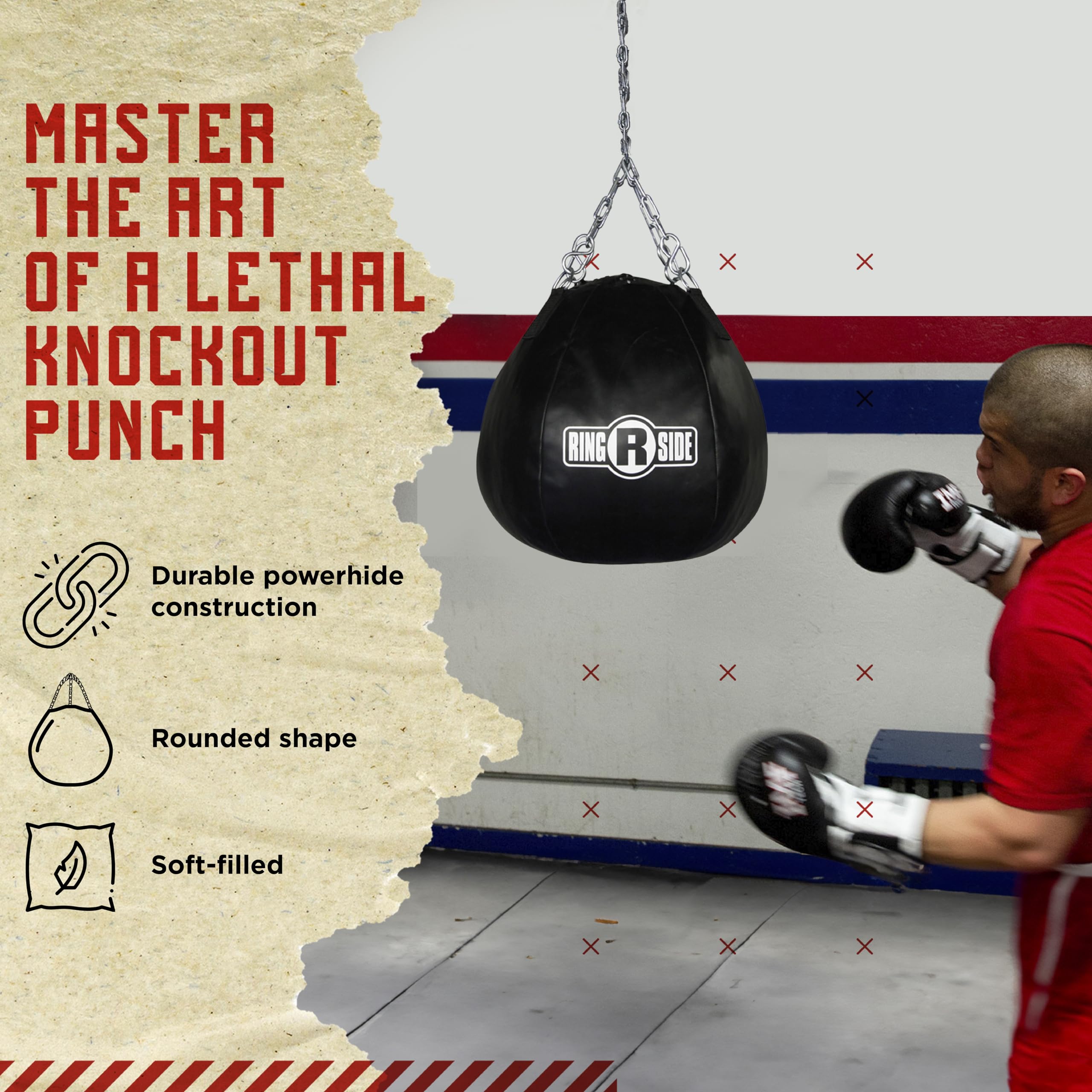 Ringside Head Shot Punching Bag - Boxing Training Equipment for Home & Gym - Improve Speed, Accuracy & Reflexes - Perfect for MMA, Kickboxing & Fitness Workouts