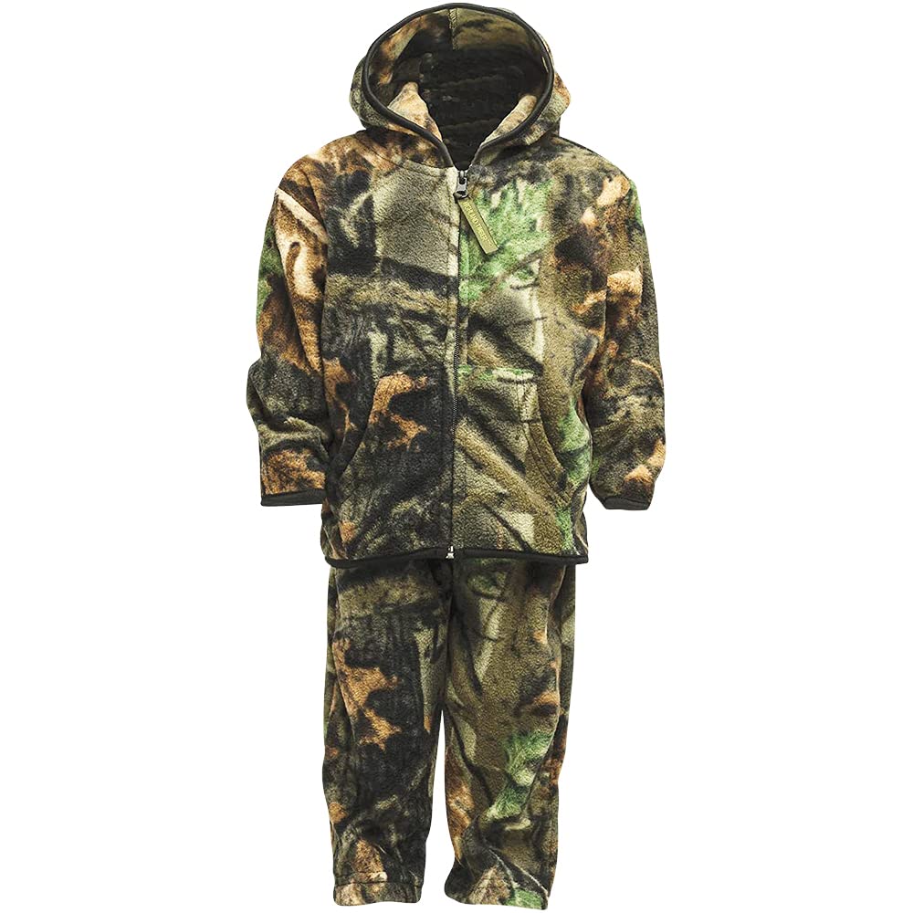 TrailCrest Toddler Camo Fleece Jacket & Pants Set - Warm Winter Outfit for Boys & Girls - Perfect for Outdoor Play, Hiking, and Cold Weather Adventures