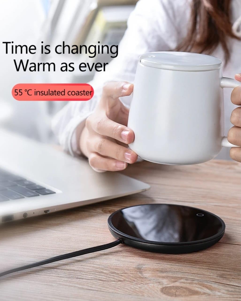 Premium Coffee Mug Warmer - USB-Powered Desktop Heater for Office & Home Use | Ideal Gift for Housewarming, Christmas & Birthdays | Keeps Beverages Warm for Hours | Perfect for Coffee, Tea & Hot Chocolate Lovers