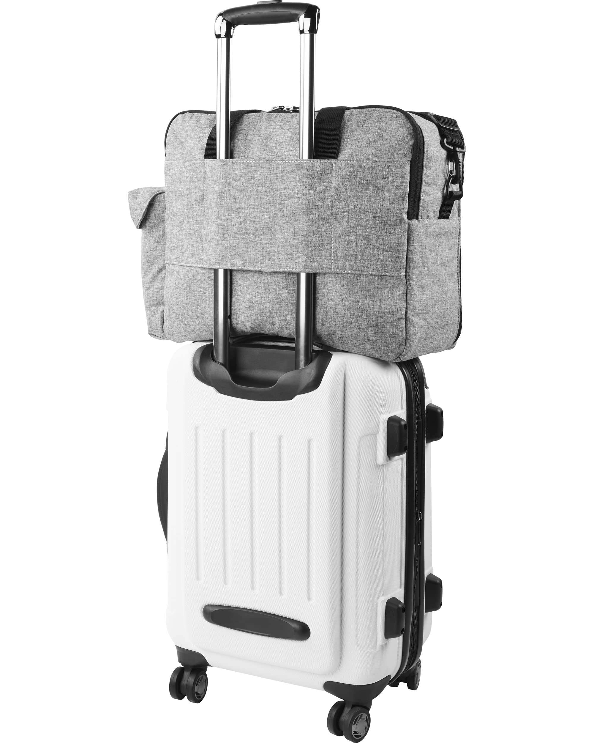 Skip Hop Diaper Bag Backpack - Extra Large Capacity Baby Bag with Changing Pad & Stroller Straps | Grey Melange Weekender for Travel, Outings & Daily Use with Toddlers