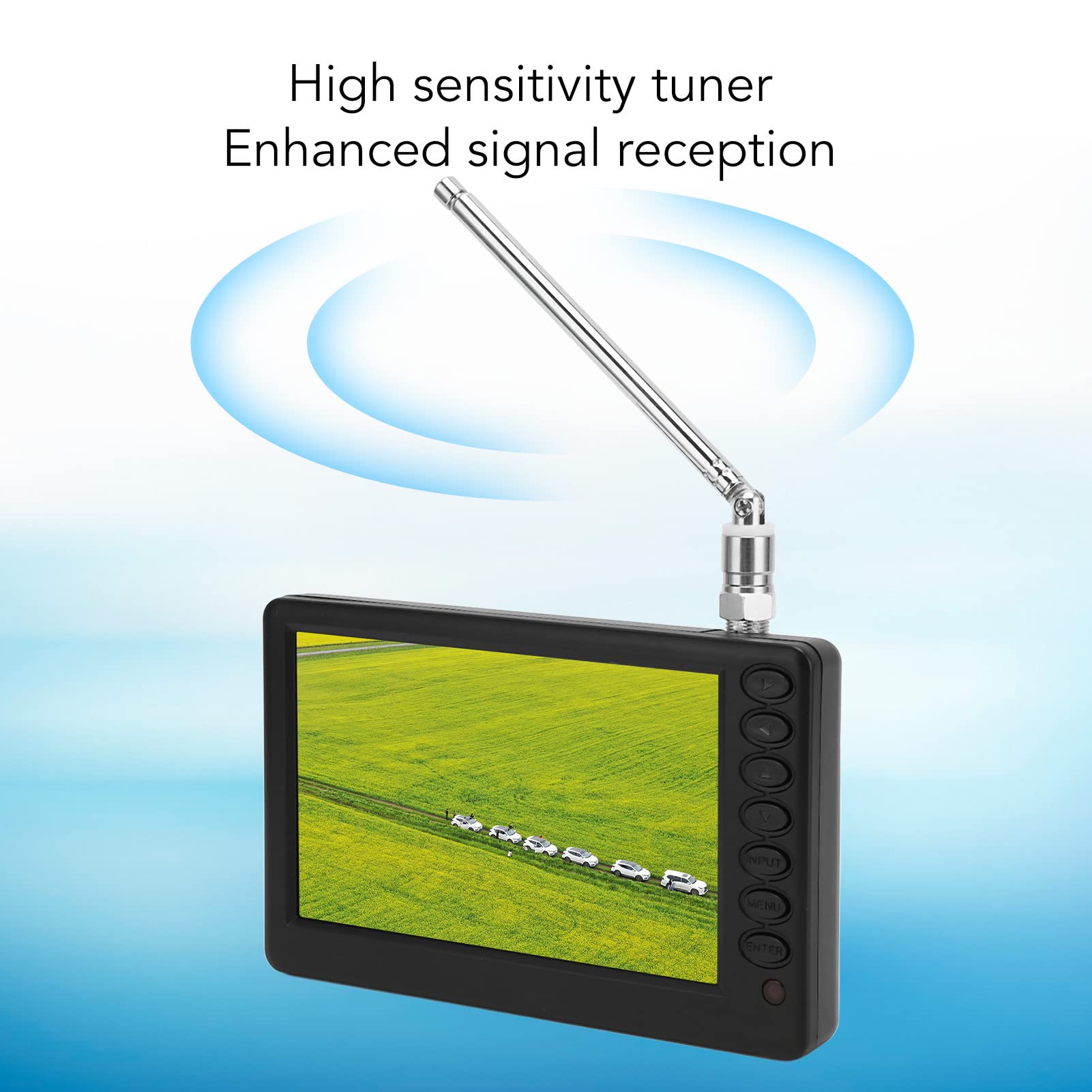 GOWENIC 5 Inch Portable TV with Stand - 1080P HD Rechargeable Mini Digital Television, ISDB-T Compatible for Camping, Fishing, Road Trips & Outdoor Adventures | Perfect for RV, Car, Beach and Holiday Travel