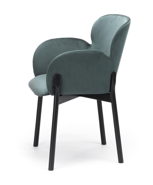Ton Ginger Armchair - Mid-Century Modern Lounge Chair for Living Room, Office & Reading Nook | Comfortable Upholstered Accent Chair with Wooden Legs