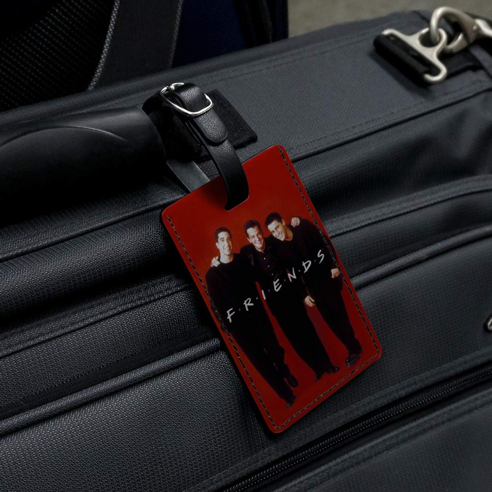 Friends The Boys Rectangle Leather Luggage Tag - Durable Carry-On ID Tag for Suitcases & Travel Bags - Perfect for Travel Identification, Business Trips, and Vacation Adventures