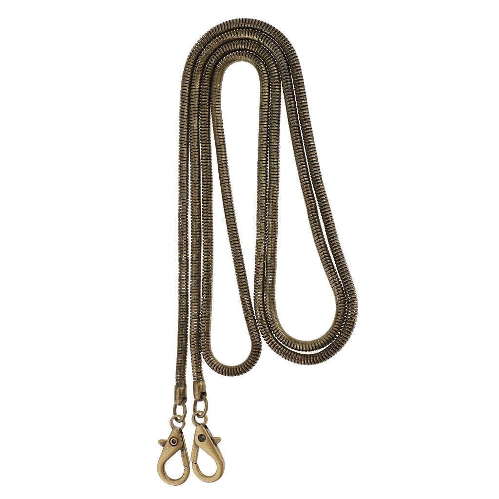 AGOUNOD 120cm Metal Skinny Snake Chain Shoulder Bag Strap - Replacement Handle for Handbags, Crossbody Bags & Purses - Silver & Bronze Color Options - Perfect for Everyday Use, Parties & Fashion Accessories