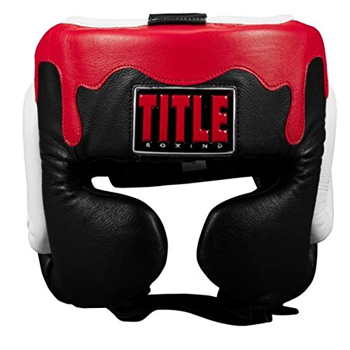 TITLE Boxing Gel Lava Leather Series Headgear - Premium Boxing & MMA Training Head Protection for Sparring, Muay Thai, and Combat Sports | Ideal for Gym Training, Competition, and Martial Arts Practice